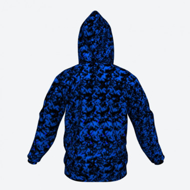 VOLLEDIGE HOODIE, BLAUW DEENS PLUCHE