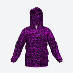 SWEAT À CAPUCHE AVEC PELUCHE DANOIS VIOLET