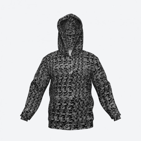 HOODIE, GRIJS DEENS PLUCHE