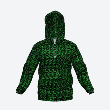 BLUZA Z KAPTUREM ZIELONY DUŃSKI PLUSZ