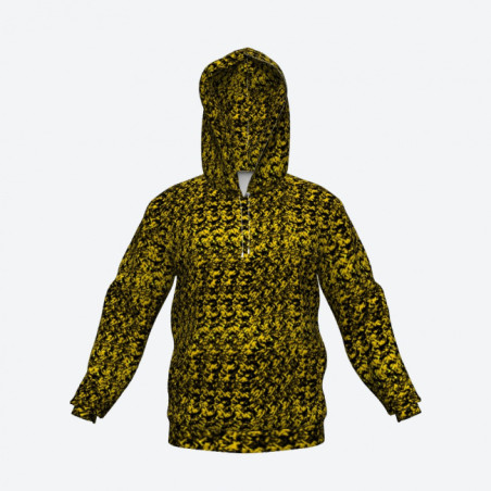 SUDADERA FELPA DANESA AMARILLA CON CAPUCHA