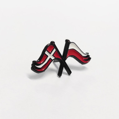 PIN DÁNIA – LENGYELORSZÁG Zászlótű