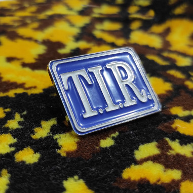 PIN BADGE TARGA TIR BLU