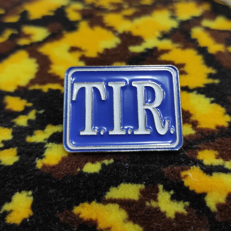 PIN BADGE TARGA TIR BLU