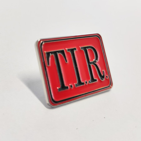 PIN BADGE TIR PLAAT ROOD EN ZWART