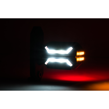 RÖDSLAMPA DRAGON LD 3065 VIT RÖD ORANGE