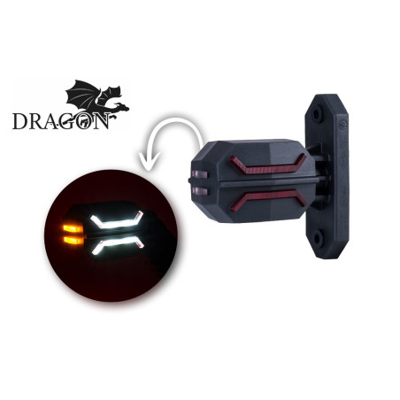OBRYSOVE SVETLO DRAGON LD 3065 BÍLO ČERVENO ORANŽOVE