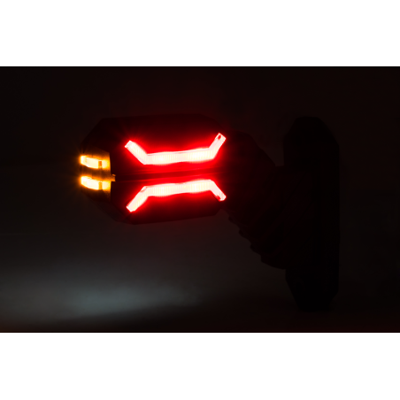 PRAWA LAMPA OBRYSOWA DRAGON LD 3064 BIAŁO CZERWONO POMARAŃCZOWA