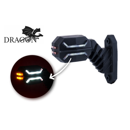 LAMPE D'ENJOLIMENT DROITE DRAGON LD 3064 BLANC ROUGE ORANGE