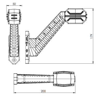 PRAWA LAMPA OBRYSOWA DRAGON LD 2995 BIAŁO...