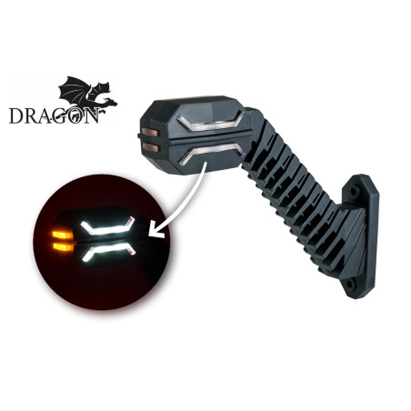 RECHTER KONTELAMP DRAAK LD 2995 WIT ROOD ORANJE