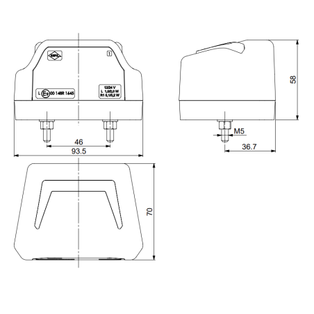 REGISTRATIELICHT + MARKERLICHT LTD 2834