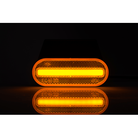 POMARAŃCZOWA LAMPA OBRYSOWA LED Z WIESZAKIEM I OBLASKIEM LD 2774