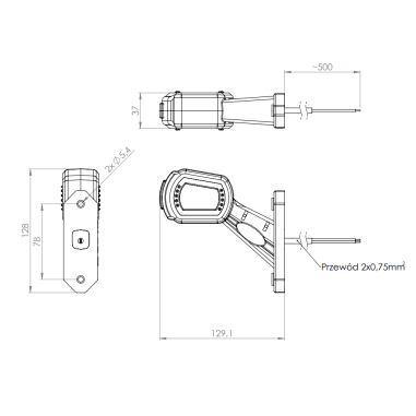 LEVE obrysové světlo LDCC 2696 BÍLÁ ČERVENÁ...