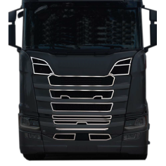 GRILLE SCANIA NEXT GEN S DÉCOR INOX MODÈLE CHROME SANS...