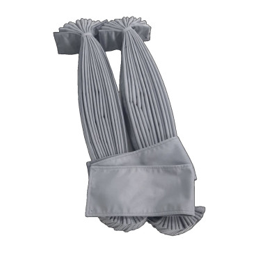 GRAY DOUBLE-SIDED PLEATED TRUCK CURTAINS...