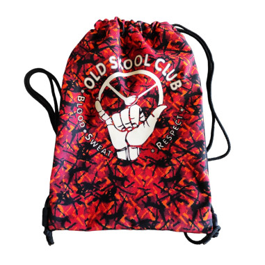 BOLSO MOCHILA ROJO ESTILO DANÉS DE PELUCHE