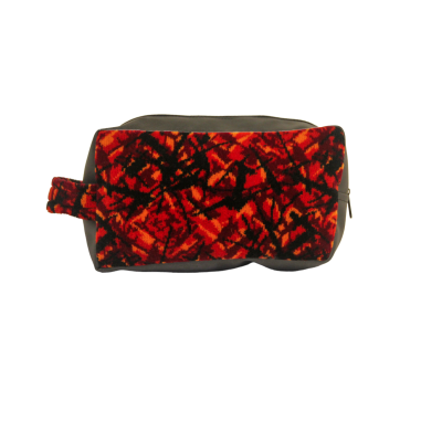 RED DANISH PLUSH COSMETIC BAG