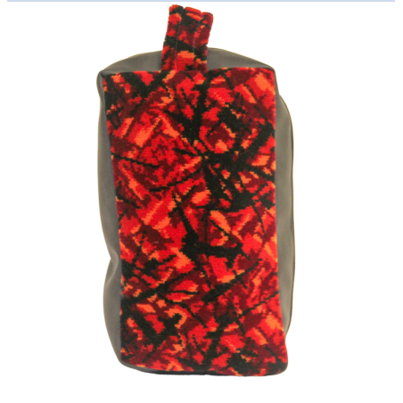 RED DANISH PLUSH COSMETIC BAG