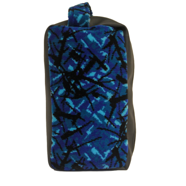 BLAUWE DEENSE PLUCHE COSMETISCHE TAS