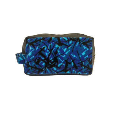 BLUE DANISH PLUSH COSMETIC BAG