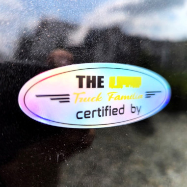 HOLOGRAMKLISTERMÄRKE "CERTIFIED BY THE TRUCK...