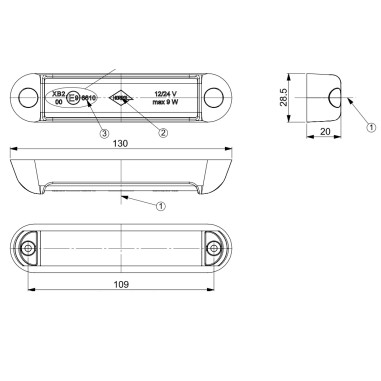 TESTIGO LED GALLO 12/24V LDO 2780