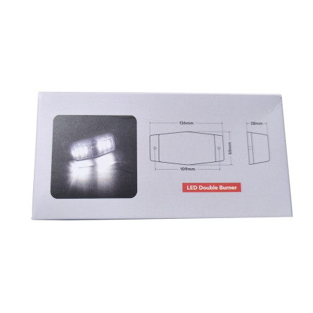 DOUBLE BURNER LED LAMP WHITE DTS