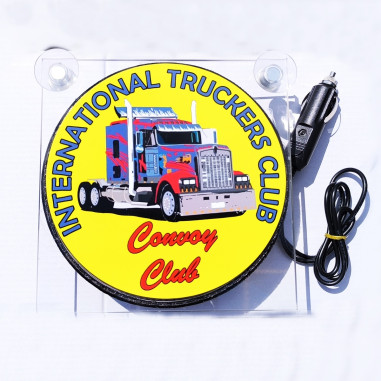 LIGHTBOX 17x17 INTERNATIONAL TRUCKERS CLUB LED ILLUMINATED BOARD