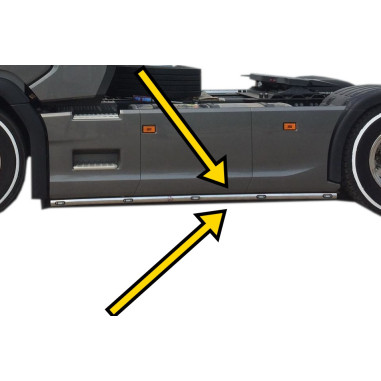 SCANIA NEXT GEN NIERDZEWNE ORUROWANIE BOCZNE Z OTWORAMI POD LED