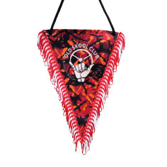 "OLD SKOOL CLUB" RED PLUSH FANION