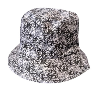 BUCKET HAT GRAY PLUSH PRINTED