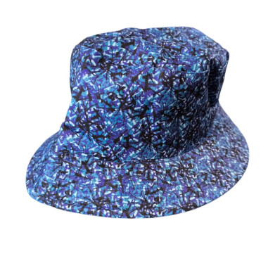 BUCKET HAT BLUE PLUSH PRINTED