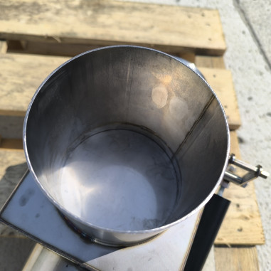 EXHAUST VALVE TEE 129MM STAINLESS STEEL