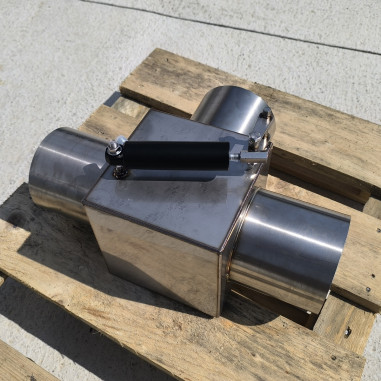 UITLAAT TEE 129MM ROESTVRIJ STALEN KLEP
