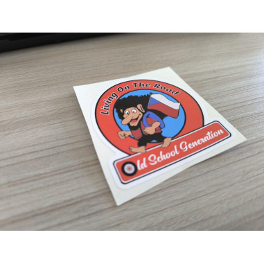 ADESIVO "LIVING ON THE ROAD CZ" 8cm