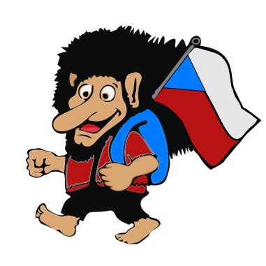 TROLL CZECH REPUBLIC STICKER 8cm