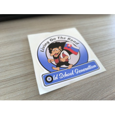 "LIVING ON THE ROAD SK" STICKER 8cm 2