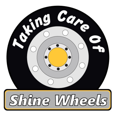 AUTOCOLLANT "SHINE WHEELS" 8cm