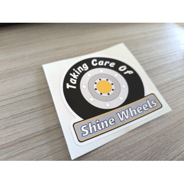"SHINE WHEELS" STICKER 8cm