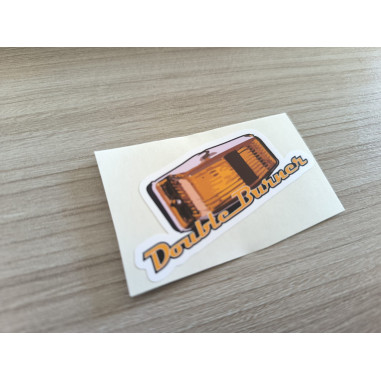 "DOUBLE BURNER" ADESIVO 8cm