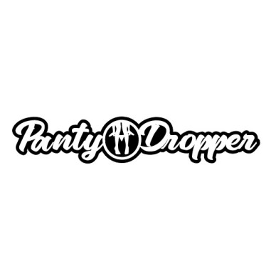 AUTOCOLLANT "PANTY DROPPER" BLANC 15cm