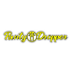 AUTOCOLLANT "PANTY DROPPER"  JAUNE 15cm