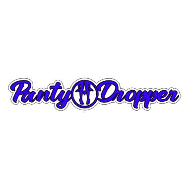 AUTOCOLLANT "PANTY DROPPER"  BLEU 15cm