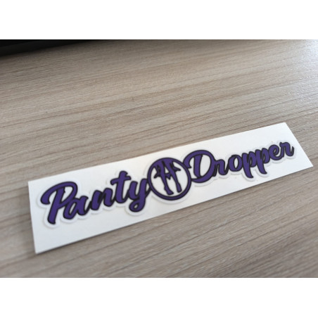 AUTOCOLLANT "PANTY DROPPER"  BLEU 15cm