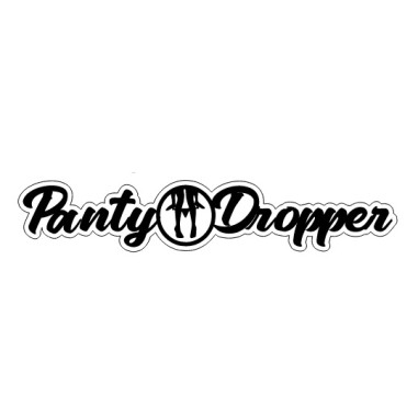 AUTOCOLLANT "PANTY DROPPER" NOIR 15cm