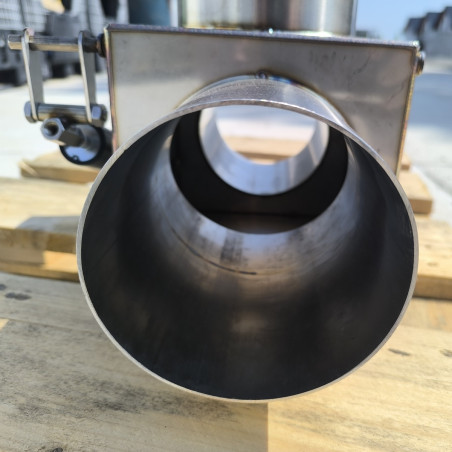 TRÓJNIK WYDECHU 114MM STAL NIERDZEWNA ZAWÓR