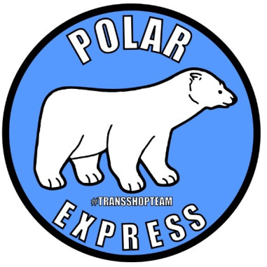 AUTOCOLLANT "POLAR EXPRESS" 8CM (ST)