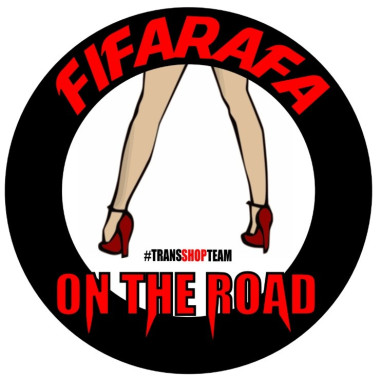 ADESIVO "FIFARAFA ON THE ROAD" 8CM