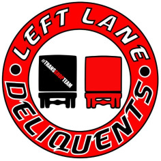 "LEFT LANE DELIQUENTS" KLISTERMÄRKE 8CM
